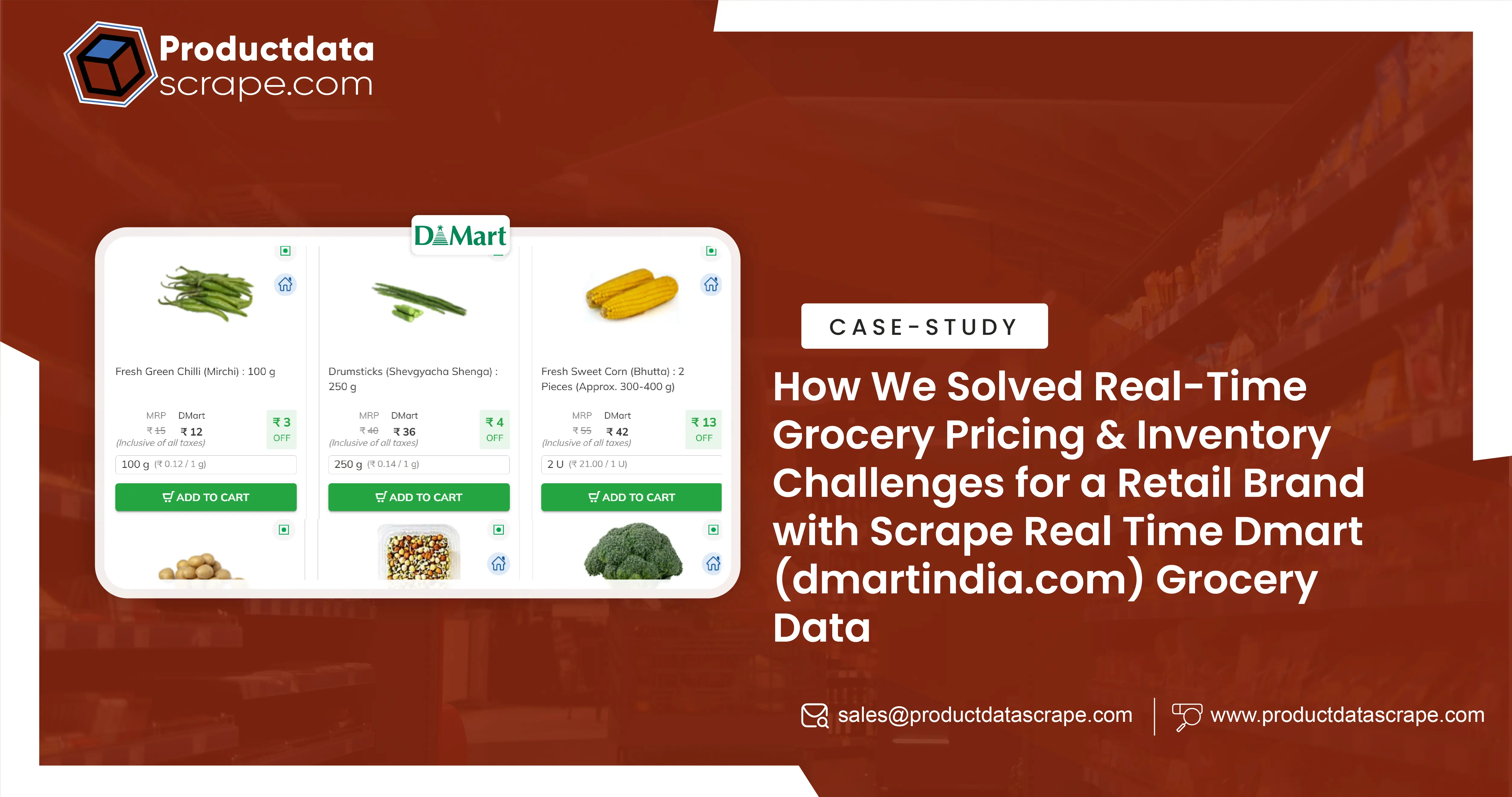 How We Enabled a Retail Analytics Brand to Track Grocery Data Using Dmart Grocery Data Scraping
